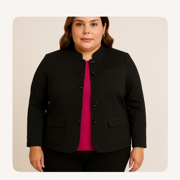 Lane Bryant Jackets & Blazers - Lane Bryant Black Military Style Blazer Sz 26